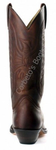 2073 Cuervo Sprinter 7004 | Sendra unisex greased brown leather cowboy boots