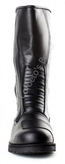 217 Dublin Negro | Mens black leather engineer boots with zipper