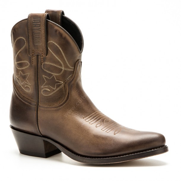 2374 STBU Alcatrao | Get this Mayura womens brown leather cowboy boots for an amazing price, for daily use or line dancing.