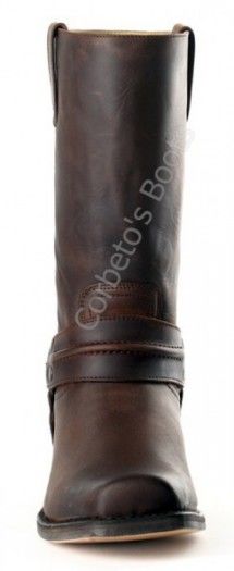 2380 Pete Sprinter 7004 | Sendra unisex greased brown leather biker boots