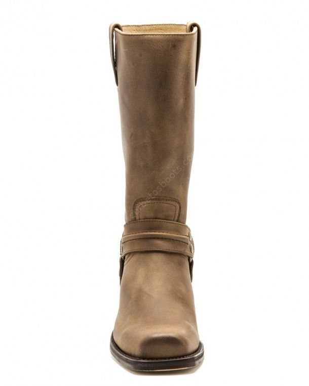 2380 Pete Sprinter Tang | Llévate a casa estas clásicas botas unisex para motorista de color marrón claro hechas en España por Sendra Boots.