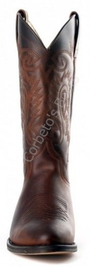 2450 H805 Mad Dog 7004 | Sendra greased brown round toe cowboy boots