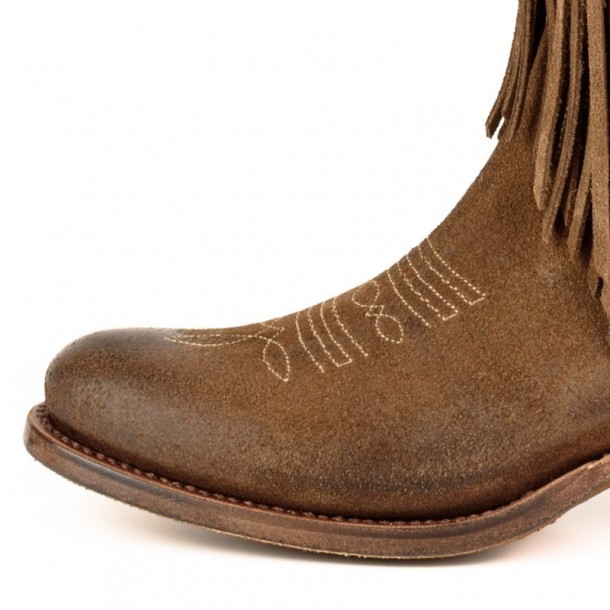 High leg western fashion Mayura ladies rounded toe boots with fringes