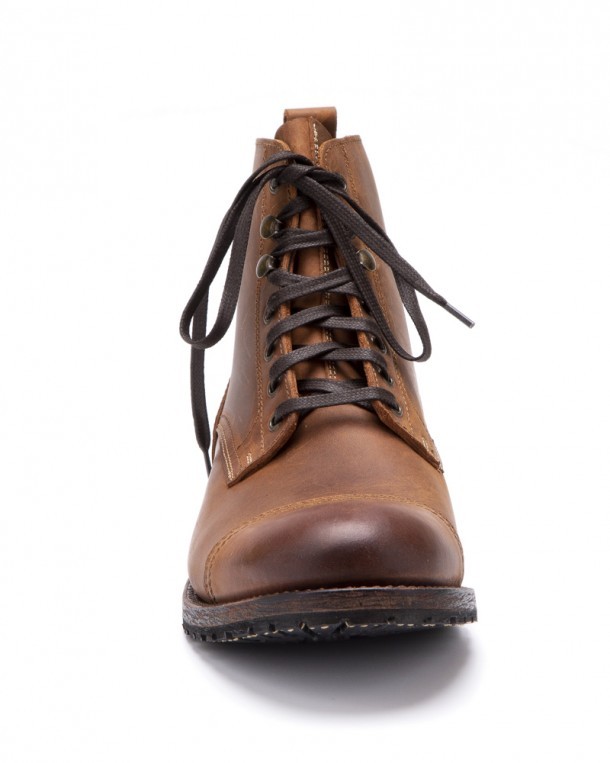 Tanned brown leather mens urban boot made in Spain