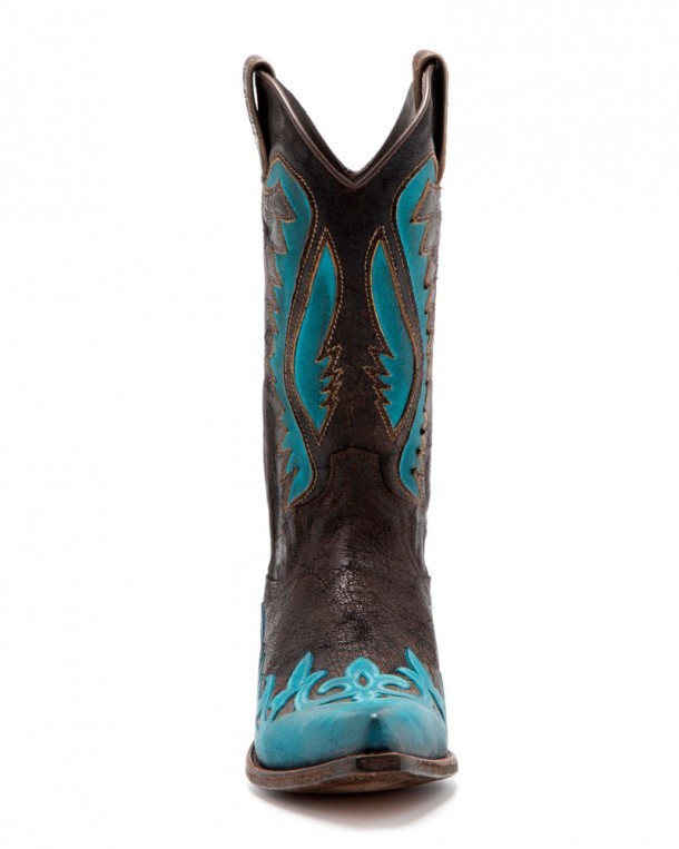 Country dance blue boots