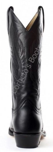 2605 Red Pull Oil Negro | Sendra mens black leather cowboy boots