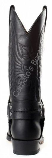 2621 Pete Pull Oil Negro | Sendra unisex black leather biker boots