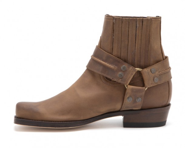 Rocker style brown leather Sendra ankle boots with square toe for men and women. If you love rocker style, we have your boots!