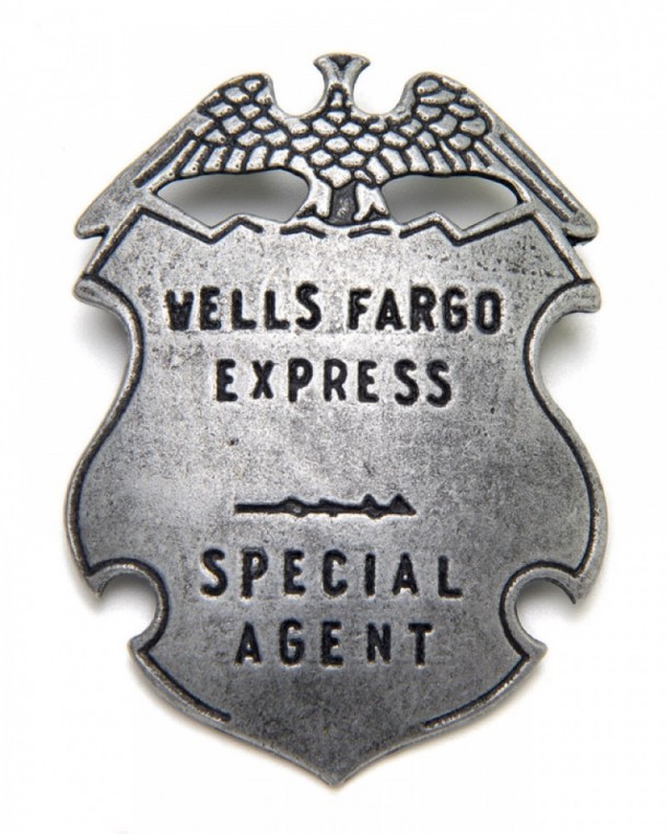 Réplica insignia agente de seguridad diligencias Wells Fargo