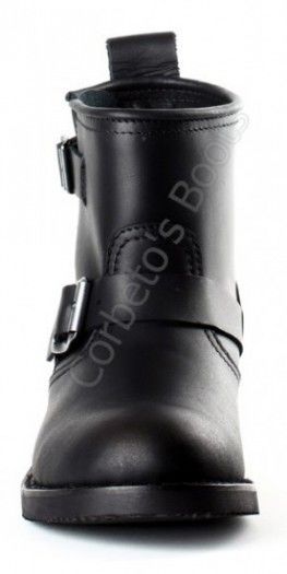 2976 Carol Matebox Negro | Sendra unisex black leather engineer low boots