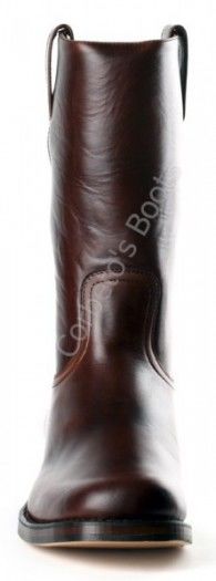 3162 H84 Ciclon Seahorse | Sendra mens brown plain leather square toe cowboy boots