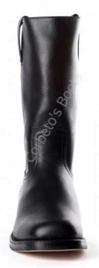 3162 H84 Pull Oil Negro | Sendra mens black plain leather square toe cowboy boots