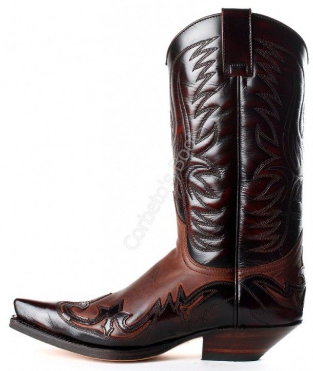 3241 Cuervo Florentic Fuchsia-Sprinter 7004 | Sendra unisex combined brown leathers cowboy boots