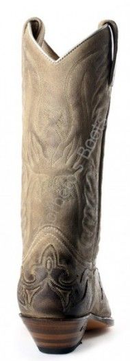 3241 Cuervo Serraje Natural Usado Negro | Sendra unisex combined distressed suede cowboy boots