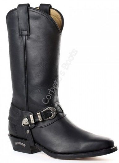 3452 Tango Sprinter Negro | Sendra mens square toe cowboy boots with harness