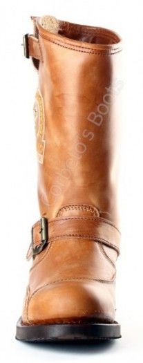 3565 Steel Olimpia 023 lavado | Sendra mens beige leather engineer boots with reinforcements on the upper