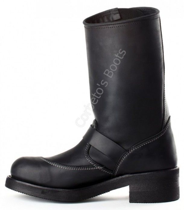 3565 Steel Sprinter Negro | Sendra unisex steel toe engineer boots with reinforcements on the upper