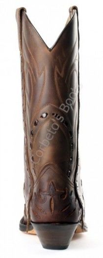 3590 Cuervo Mad Dog 7004-Mad Dog Tang | Sendra mens combined brown leathers cowboy boots