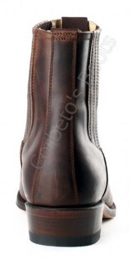 4126 Red Mad Dog 7004 | Sendra mens greased brown plain ankle cowboy boots