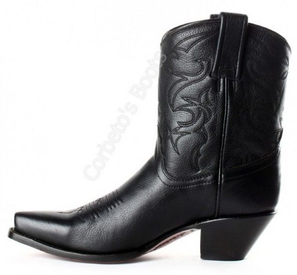 4168 Venado Negro | Buffalo Boots ladies black deer skin low cowboy boots