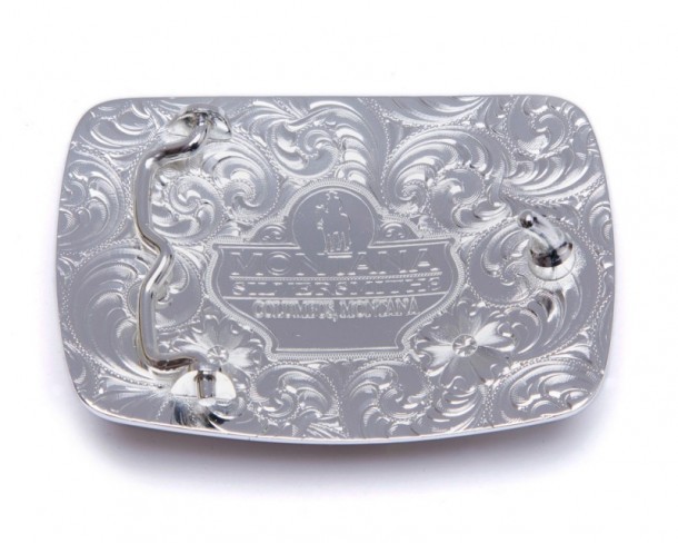 Cowboy belt buckle with blue stone