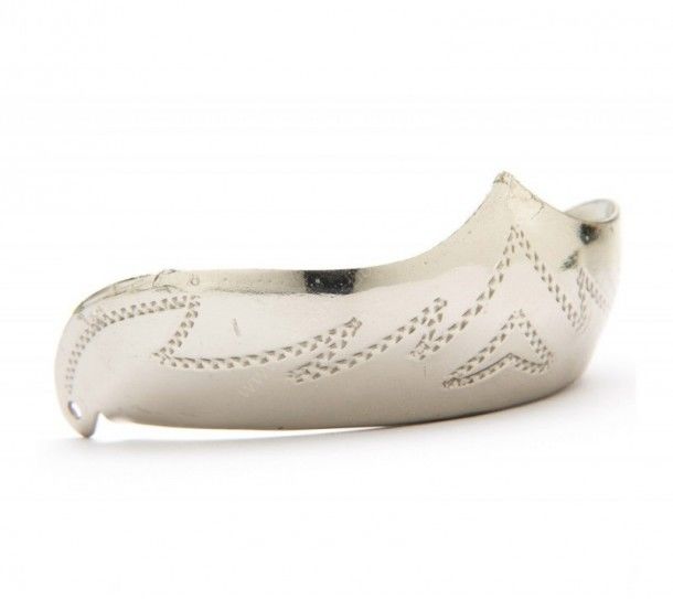 Silver metal heel guards for cowboy boots