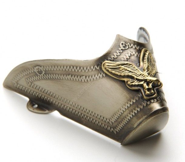 Ricco Águila Plata Vieja | Sendra Boots distressed silver metal with golden eagle boot tips