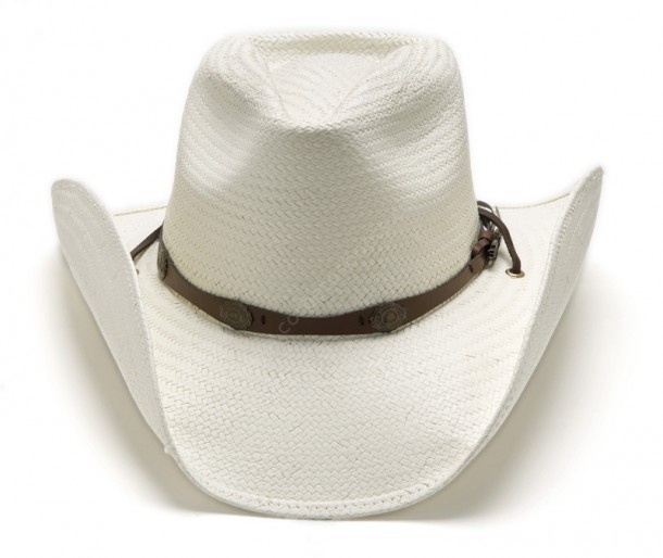 Sombrero western unisex paja blanda color blanco crudo