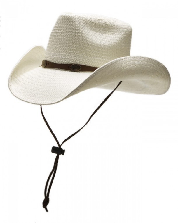 Natural off white soft straw unisex western hat