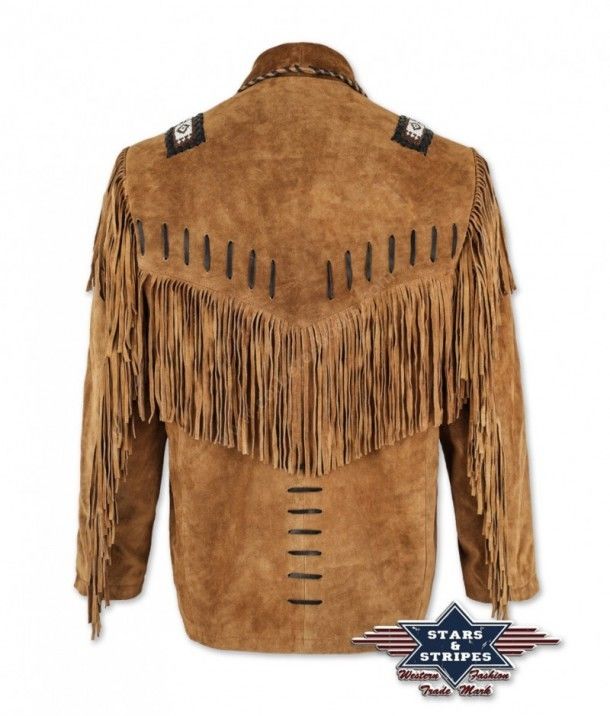 50-Buffalo Brown | Stars & Stripes brown suede fringes western jacket