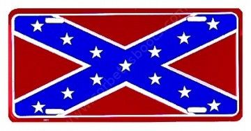 Confederate flag license plate