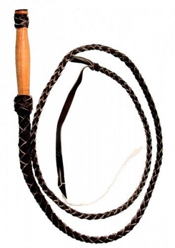 51-1864 | Brown braided leather whip