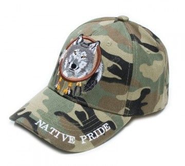 51-2222 | Embroidered wild wolf camouflage cap