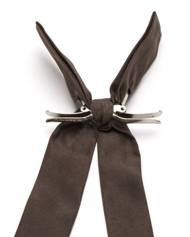 Brown colonel tie for western shirt