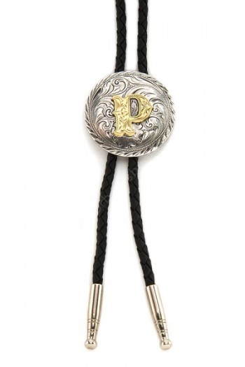 Take a look & buy at our online shop this P initial western bolo tie for all the fancy cowboys & line dance fans that are looking for a special item.