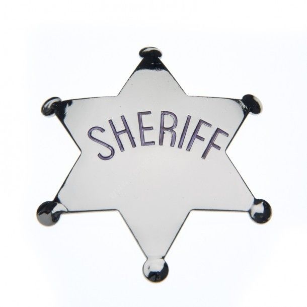 52-2820436 | Silver metal sheriff badge