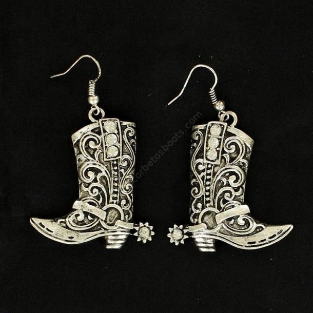 52-30260 | Cowboy boots with rhinestones earrings