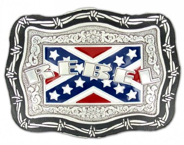 52-38030 | Confederate flag REBEL buckle