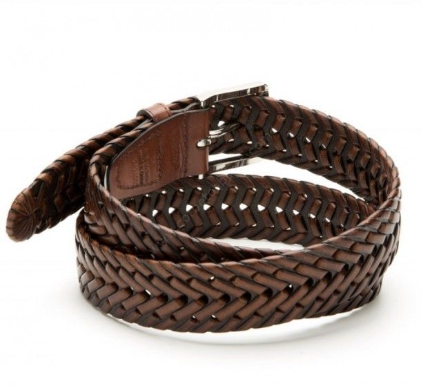 52-N2424002 | Nocona braided brown leather belt