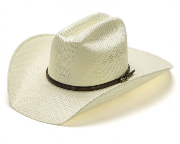 T71563 | Unisex beige hard straw western hat