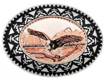 53-BB92 | Copper flying eagle belt buckle