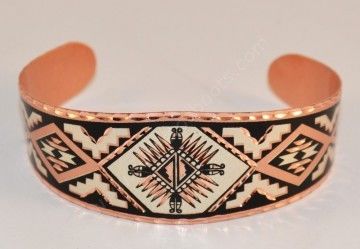 Brazalete de cobre con mosaico índio