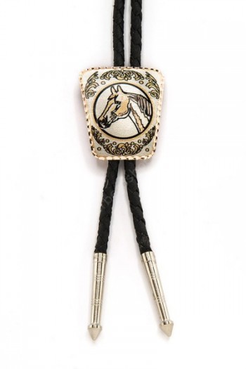 Show up your friends and family how western you are buying at our online shop this bolo tie made in copper with an ornated horse head figure.