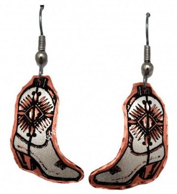 53-E4 | Cowboy boots earrings