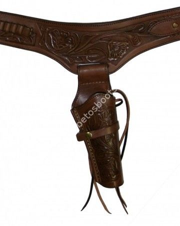 Brown leather revolver holster