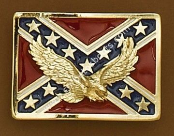 53-ME34 | Confederate flag eagle buckle