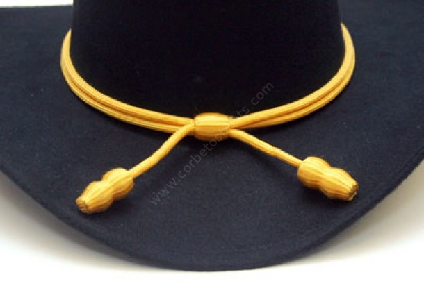 Cinta sombrero amarilla para recreación uniforme caballería americana