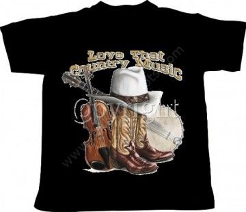 Camiseta negra Love that Country Music