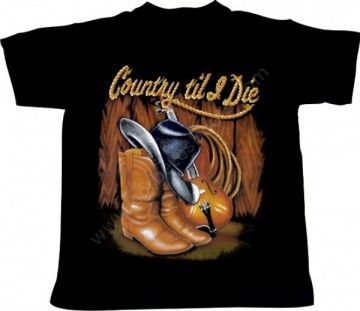 Country til I Die mens black t-shirt