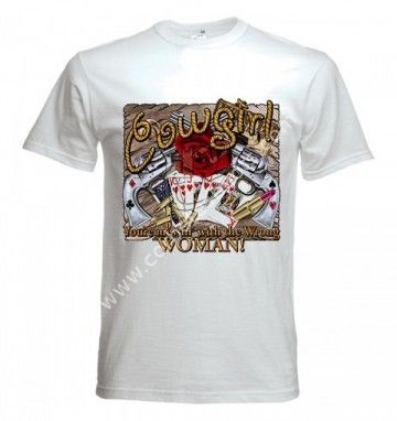 Cowgirl white t-shirt